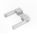 Manija de puerta de madera escondida de llave de zinc